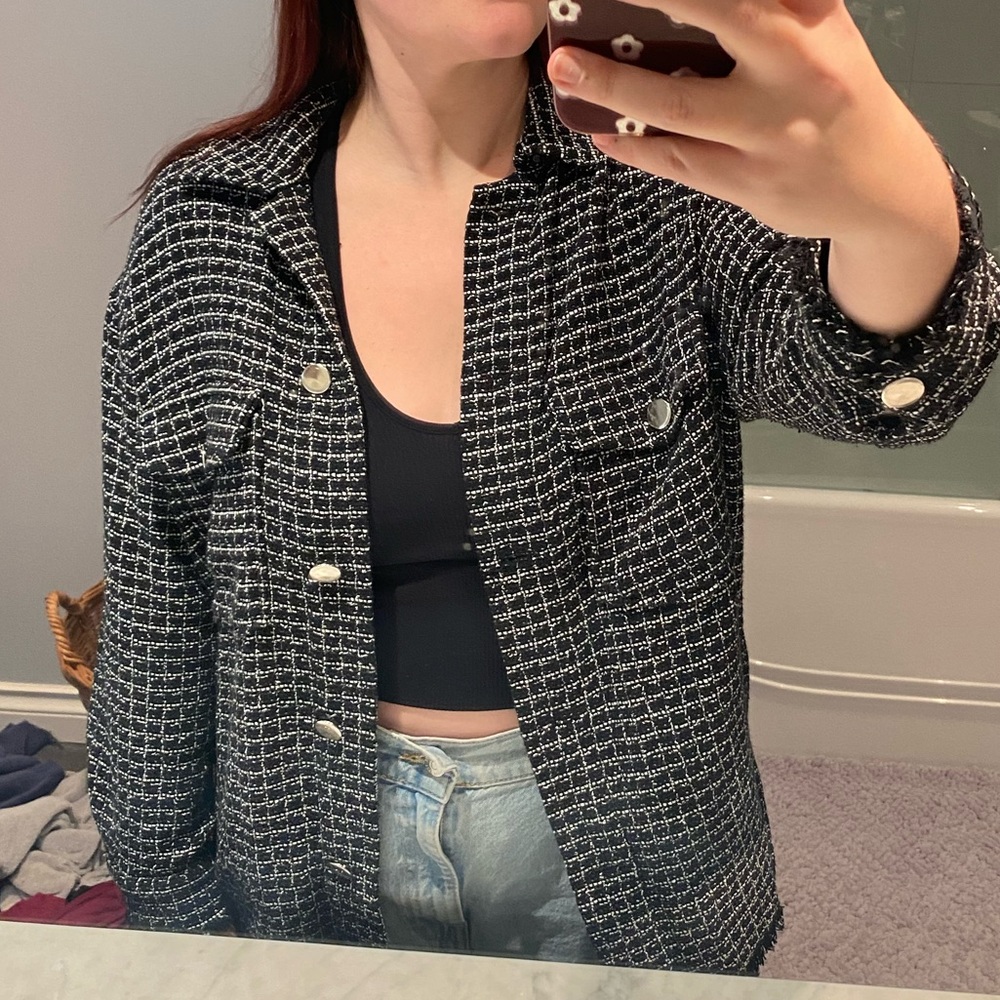 Zara Tweed Knit Shacket
